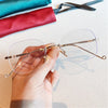Designer Retro Rimless Brand Sunglasses For Unisex-SunglassesCraft