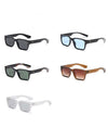 Trendy Rectangular Frame Rivet Arrow Simple Sunglasses For Men And Women - SunglassesCraft