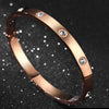 2019 New Europe Fashion Rose gold Crystal from Austrian Fit DW Couple LOVE wedding bracelet