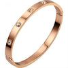 2019 New Europe Fashion Rose gold Crystal from Austrian Fit DW Couple LOVE wedding bracelet
