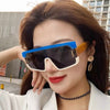2021 Trendy Rivets Big Frame Contrast Colour Classic Retro Cool Fashion Vintage Oversized Square Sunglasses For Men And Women-SunglassesCraft