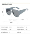 2021 Big Frame Pilot Fashion Square Black Brand Vintage Sunglasses For Men And Women-SunglassesCraft