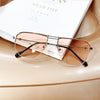 Trendy Retro Half Frame Sunglasses For Unisex-SunglassesCraft