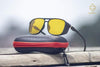 Black And Yellow Square Sunglasses For Men And Women-SunglassesCraft
