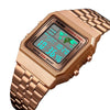 Top Luxury Fashion Sport Alarm Clock 3Bar Waterproof Stainless Steel Strap Digital Watch