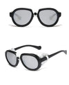 Stylish Leather Frame Round Candy Sunglasses For Men And Women-SunglassesCraft