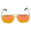 Rectangle Orange and Gold Sunglasses For Men And Women-SunglassesCraft