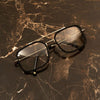 Classic Square Metal Frame Sunglasses For Men And Women-SunglassesCraft