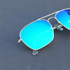 Raees Gold And Aqua Mercury Square Sunglasses For Men And Women-SunglassesCraft