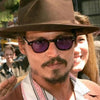 Celebrity Johnny Depp Transparent Oval Sunglasses For Men -SunglassesCraft