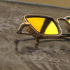 Stylish Square Orange Mercury And Gold Retro Sunglasses For Men And Women-SunglassesCraft