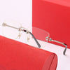 Rimless Rectangle Optical Eyeglasses For Men And Women- SunglassesCraft