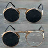 Vintage Round Flip Up Sunglasses For Men And Women-SunglassesCraft