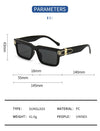 New Box European and American Personality Square Fashion Bag Flower Colorful Gradient Sunglasses-SunglassesCraft