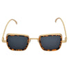 Black And Gold Retro Square Sunglasses For Men And Women-SunglassesCraft
