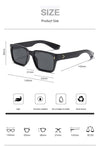 Trendy Rectangular Frame Rivet Arrow Simple Sunglasses For Men And Women - SunglassesCraft