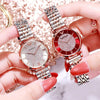 Luxury Diamond Women Fashion Quartz Full Steel Round Dial Waterproof Female Wristwatch-SunglassesCraft