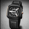 Stylish Casual Black Quartz Men's Leather Wrist Watch -SunglassesCraft
