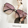 Square Bee Gradient Sunglasses For Women-SunglassesCraft