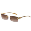 2021 Luxury Brand Rimless Rectangle Sunglasses For Men And Women-SunglassesCraft