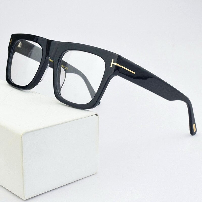 2021 Retro Optical Big Square Transparent Spectacle Frame For Men And ...