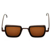 Brown And Brown Retro Square Sunglasses For Men And Women-SunglassesCraft