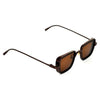 Brown And Brown Retro Square Sunglasses For Men And Women-SunglassesCraft