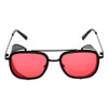 Square Red And Black Sunglasses For Men And Women-SunglassesCraft