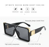 Oversized One Piece Black Gradient Square Sunglasses For Men And Women-SunglassesCraft
