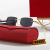 New Square Frameless Metal Trend Fashion Sunglasses For Men And Women-SunglassesCraft