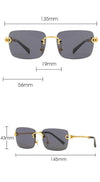 Rimless Rectangle Optical Eyeglasses For Men And Women- SunglassesCraft