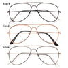 New Stylish Eyeglasses Aviator Metal Frame Reading Glasses Eyewear Vintage Women Men - SunglassesCraft
