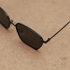 Andreas Full Black Edition Trapezoid Sunglasses For Men And Women-SunglassesCraft