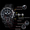 CAINO Men Fashion Business Quartz Wrist Watch Luxury Top Brand Full Steel Strap Sports Watch-SunglassesCraft