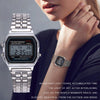 Classic Stainless Steel Square Digital Watch For Men And Women-SunglassesCraft