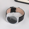 New Stylish Round Dial With Slim Leather Belt Watch For Men- SunglassesCraft