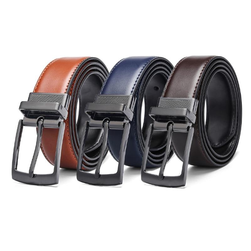 Men's Luxury Leather Belt, Fashion Leather Waist Belt For Men - Temu Belgium