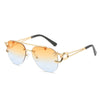 Vintage Rimless Pilot Sunglasses For Men And Women- SunglassesCraft