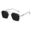 Fashionable Polarized Black Square Metal Sunglasses For Women And Men-SunglassesCraft