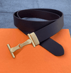 Trendy H Letter Leather Strap Belt For Men's-SunglassesCraft