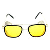 Square Yellow And Silver Sunglasses For Men And Women-SunglassesCraft