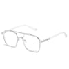 Retro Flat Tide Plate Metal Glasses Square Big Frame Eyeglasses For Unisex-SunglassesCraft