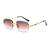 Retro Rimless Frame Sunglasses For Unisex-SunglassesCraft