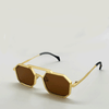 Vintage Hexagon Style Metal Sunglasses For Unisex-SunglassesCraft