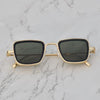 Green And Gold Retro Square Sunglasses For Men And Women-SunglassesCraft