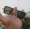 Green And Gold Retro Square Sunglasses For Men And Women-SunglassesCraft