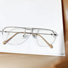 Anti Blue Light Half  Square Frame Eyeglasses For Men And Women- SunglassesCraft