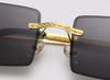 New Color Rectangle Rimless Gradient Sunglasses For Unisex-SunglassesCraft