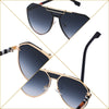Oval Frameless One Piece Shade Eyewear For Unisex-SunglassesCraft