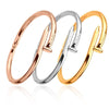 Stainless Steel Nail Bracelet Rose Gold Metallic Color For Unisex-SunglassesCraft